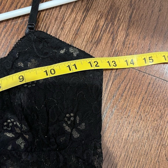 Vintage 90s Black Lace High-Low Dress Goth Witchy Emo Whimsigoth Flowy Y2K - Picture 11 of 14